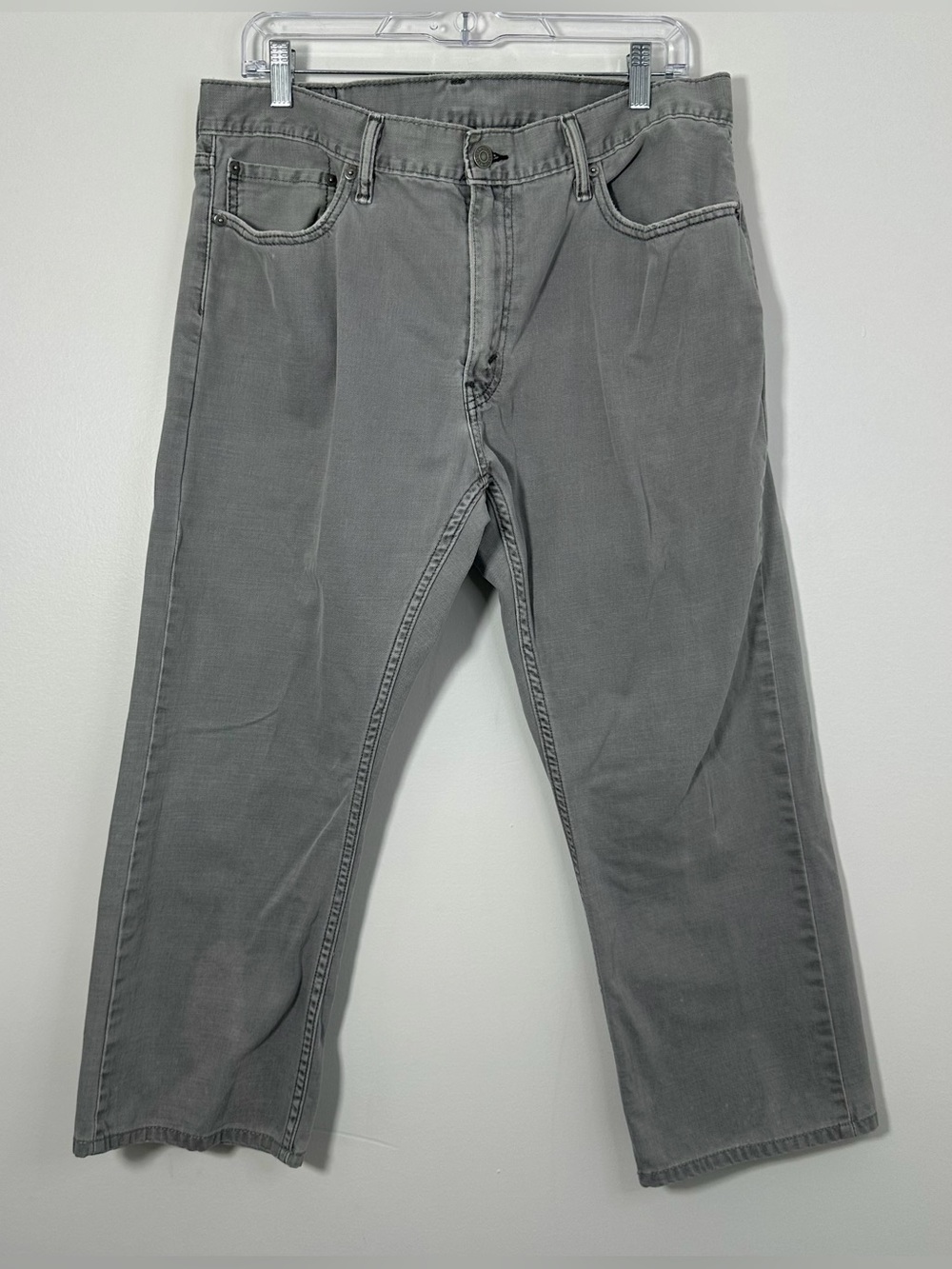 Levi's 514 Men's Straight Leg Jeans Gray Denim Size 36x29 100% Cotton